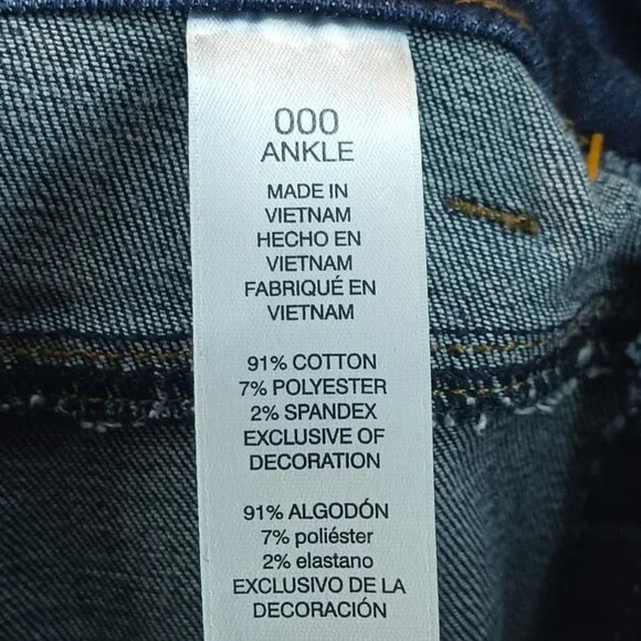 #328 - Chicos Blue High Rise Ankle Jeans Size 000 - Picture 4 of 5